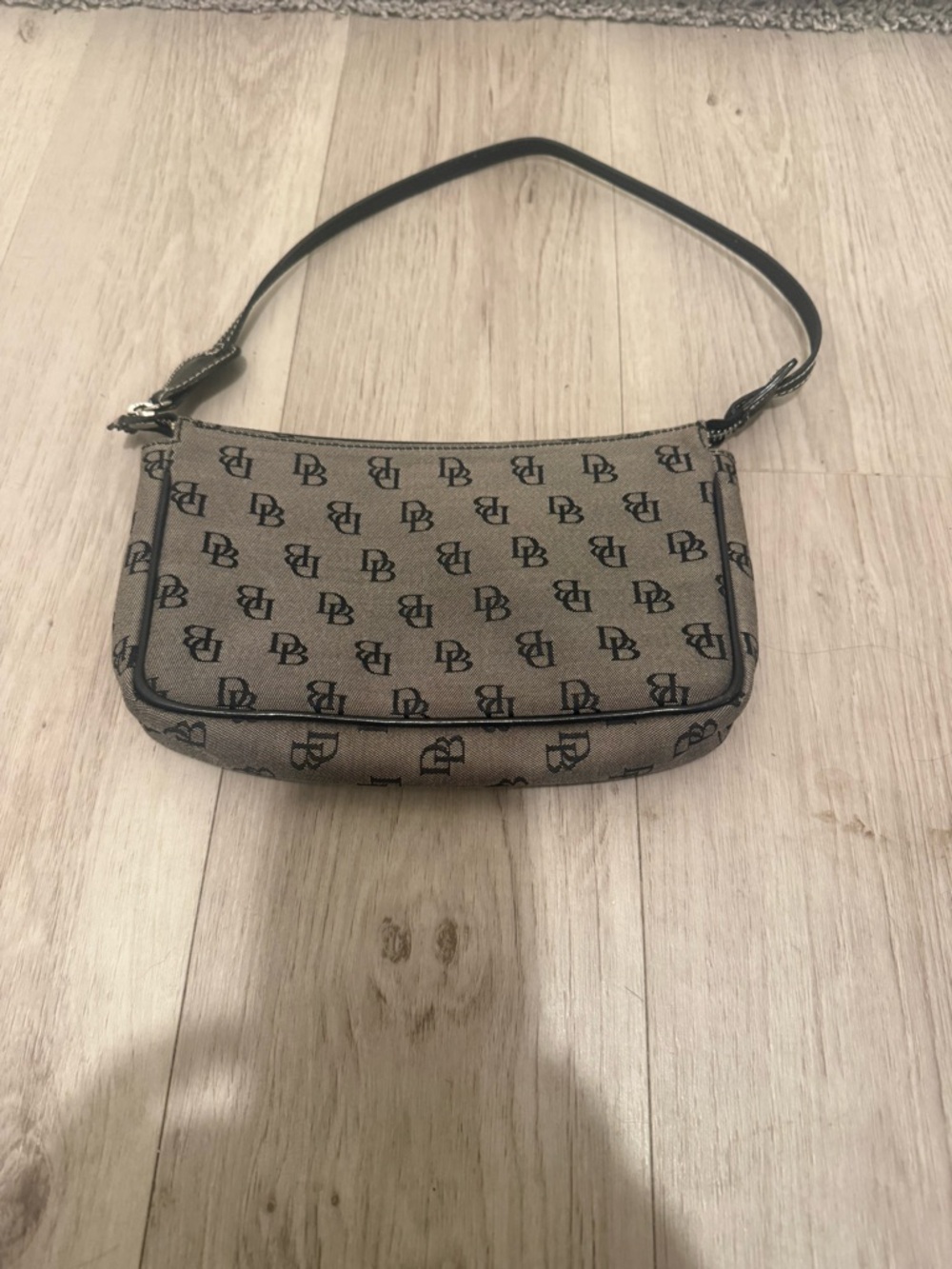 Dooney & bourke Monogram logo Shoulder Bag Black y2k 90s